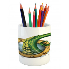 Ship Porthole Tentacles Pencil Pen Holder