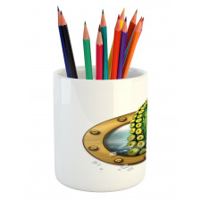 Ship Porthole Tentacles Pencil Pen Holder