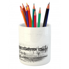 Vintage Cityscape of Istria Pencil Pen Holder