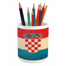 European Country Flag Art Pencil Pen Holder