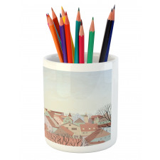 Pedestrian Town Cityscape Pencil Pen Holder