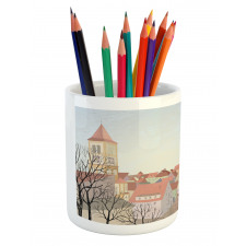 Pedestrian Town Cityscape Pencil Pen Holder