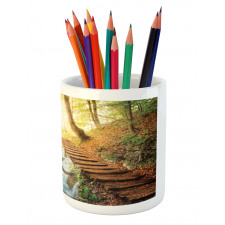 Deep Forest with Stream Pencil Pen Holder