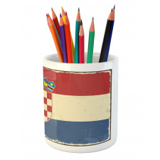 Vintage Look National Flag Pencil Pen Holder