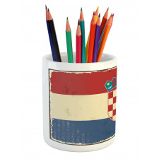 Vintage Look National Flag Pencil Pen Holder