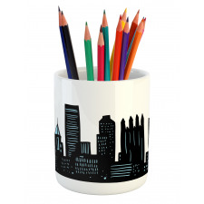 Cartoon Silhouette Pencil Pen Holder