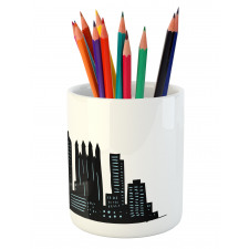 Cartoon Silhouette Pencil Pen Holder