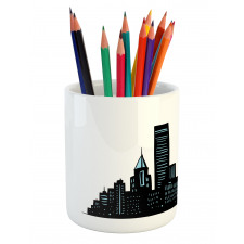 Cartoon Silhouette Pencil Pen Holder