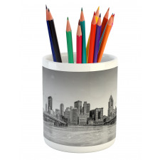 Panoramic Greyscale Pencil Pen Holder