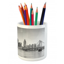 Panoramic Greyscale Pencil Pen Holder