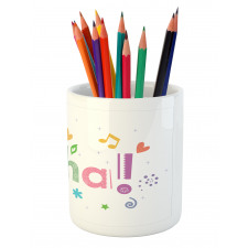 Hawaiian Wording with Motifs Pencil Pen Holder