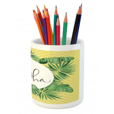 Pencil Drawing Leaves Zigzags Pencil Pen Holder