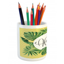 Pencil Drawing Leaves Zigzags Pencil Pen Holder