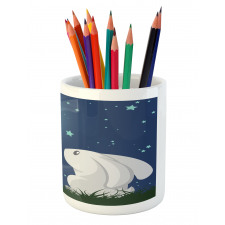 Thinking Staring at the Moon Pencil Pen Holder