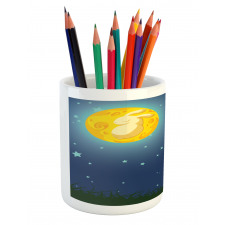 Thinking Staring at the Moon Pencil Pen Holder