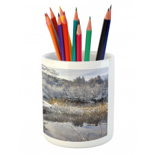 Snow Covered Path in Forest Pencil Pen Holder