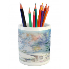 Watercolor Painting Blurred Pencil Pen Holder