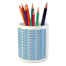 Cartoon Layout Airplanes Pencil Pen Holder