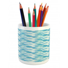 Overlapping Fluffy Clouds Pencil Pen Holder