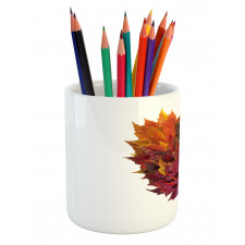 Mix Leaves Heart Shaped Pencil Pen Holder