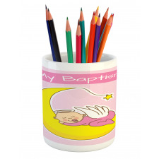 Moon Baby Girl Sleeping Pencil Pen Holder