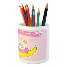 Moon Baby Girl Sleeping Pencil Pen Holder