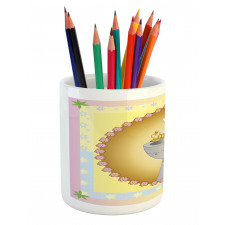 Leaves Stars Pigeons Pencil Pen Holder