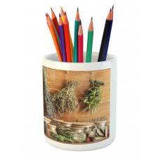 Flavorful Herbs and Peppers Pencil Pen Holder