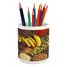 Traditional Herbs in Bowls Pencil Pen Holder