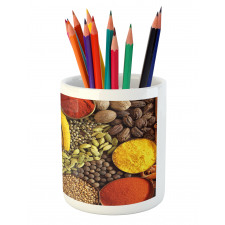 Traditional Herbs in Bowls Pencil Pen Holder