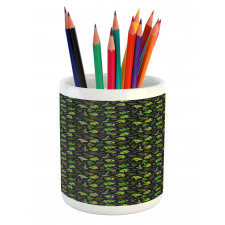 Graphical Plants Calligraphy Pencil Pen Holder