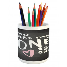 Bold Typography Pencil Pen Holder