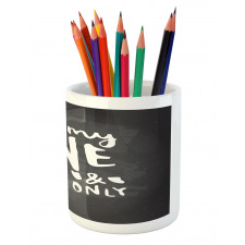 Bold Typography Pencil Pen Holder