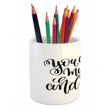 Bold Handwritten Pencil Pen Holder