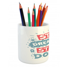 Funky Bicolour Positive Art Pencil Pen Holder