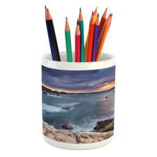 Overcast Pacific Coast Bay Pencil Pen Holder