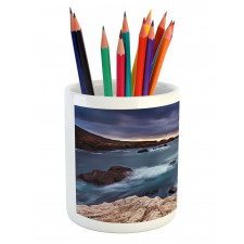 Overcast Pacific Coast Bay Pencil Pen Holder