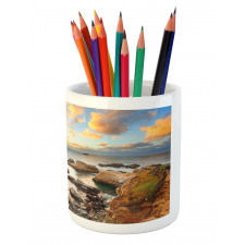 Ocean Coast at Sunrise View Pencil Pen Holder