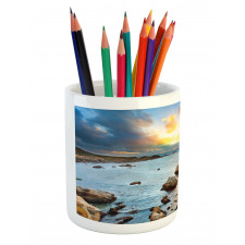 Ocean Coast at Sunrise View Pencil Pen Holder