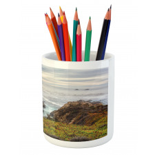 Ocean Coast Hazy Landscape Pencil Pen Holder