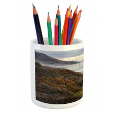 Ocean Coast Hazy Landscape Pencil Pen Holder