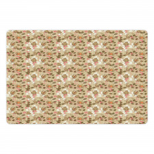 Vintage Look Leaves Pet Mat