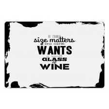 Funny Drinking Words Wine Pet Mat