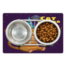 Cat Wizard Funny Cartoon Pet Mat