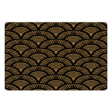 Retro Art Deco Seashells Pet Mat