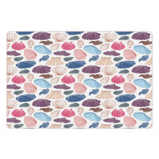 Hand Drawn Colorful Shells Pet Mat