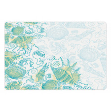 Repetitive Hand Drawn Shell Pet Mat