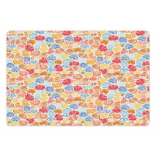 Colorful Sea Life Shells Pet Mat