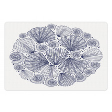 Snail and Sea Shells Art Pet Mat