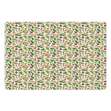 Detailed Colored Foods Pet Mat